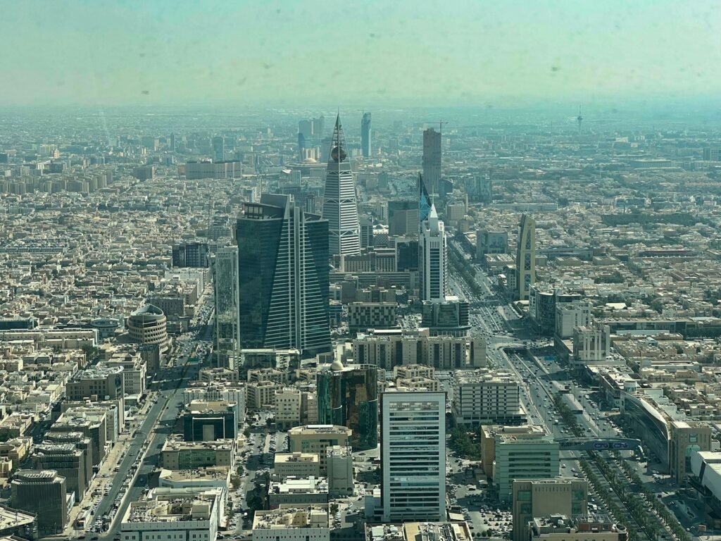 Riyadh skyline above the morning haze
